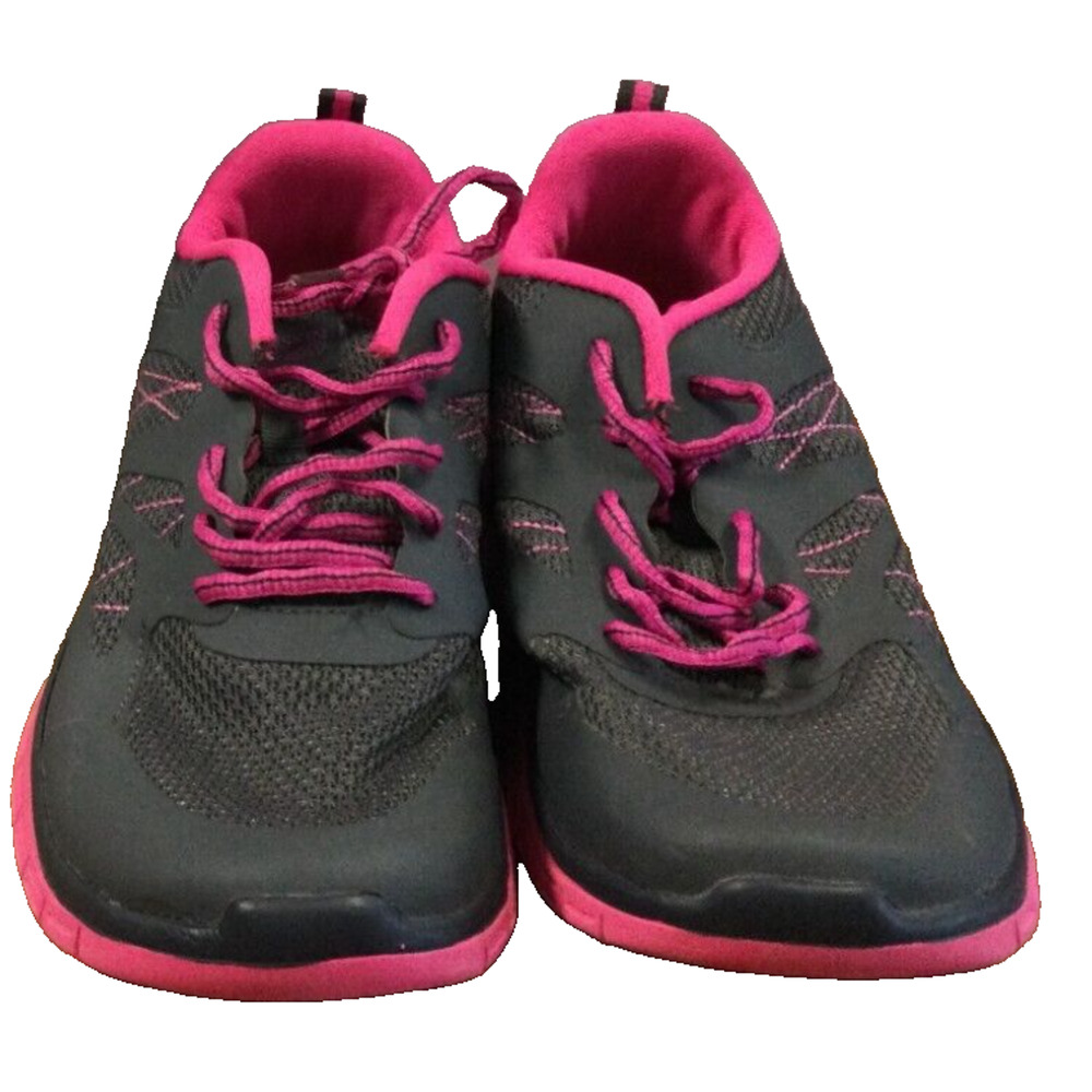 Danskin Now Women's Black Pink Running Sneakers Size 8 Lace Up Lightweight